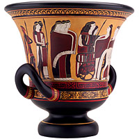 eSalesUSA Ancient Greek Urn Pottery Ceramic Calyx Krater VaseGREEKURN1217
