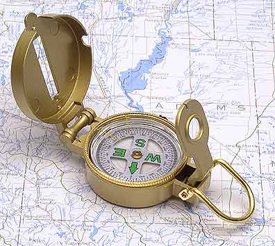 Brass Compass Army Scouts Metal Hike Camp Hunt Fish